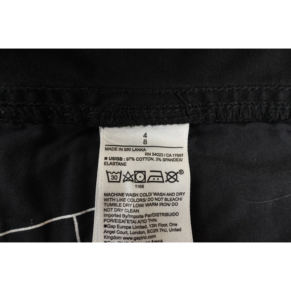 Gap Womens 4 Black Slash Pockets Classic 4" Inseam Downtown Khaki Shorts NWT - Picture 5 of 11